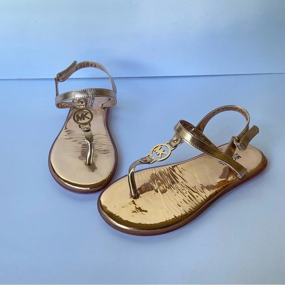 Michael Kors Jaylyn 3 Rose Gold Sandals Size 3